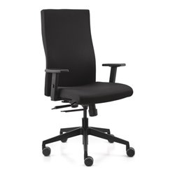 Bürodrehstuhl m.Synchrontechnik schwarz 420-530mm m.Armlehnen Trgf.125kg DAUPHIN