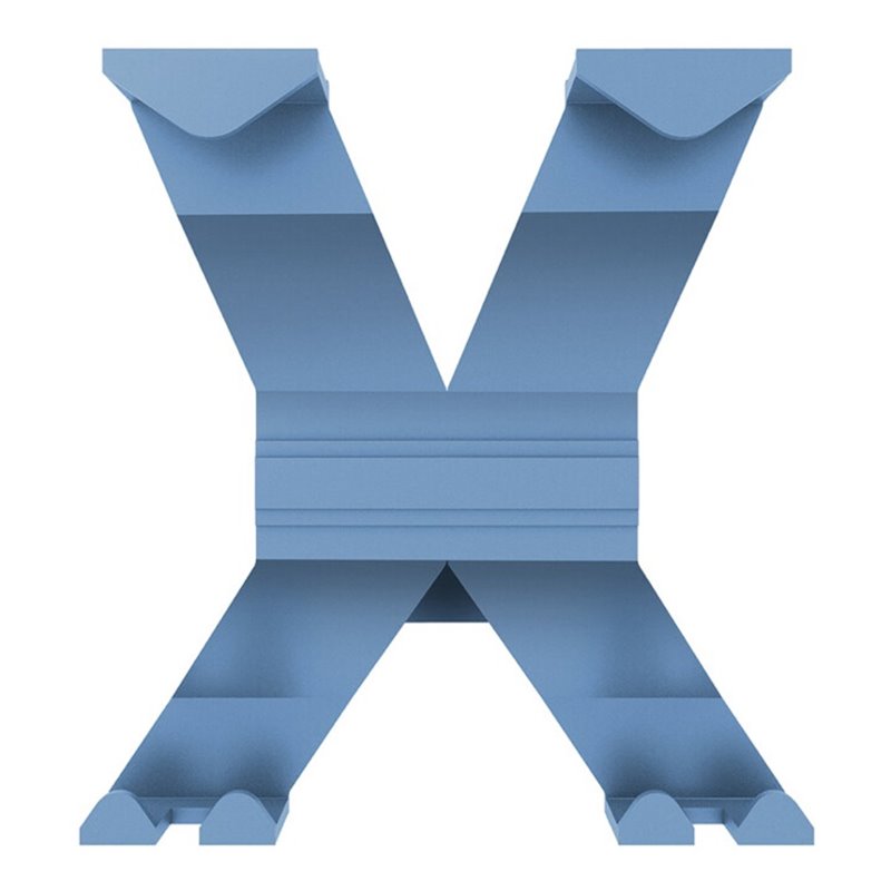 Wandgarderobe Alu.4HakenLänge 170mm pastellblau