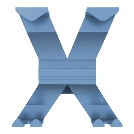 Wandgarderobe Alu.4HakenLänge 170mm pastellblau