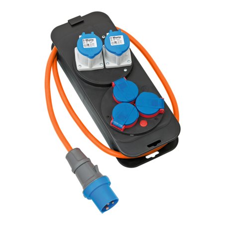 Camping-Stromstation 2xCEE230V/16A, 3x230V 1,5m H07RN-F3G2.5 mit CEE Stecker