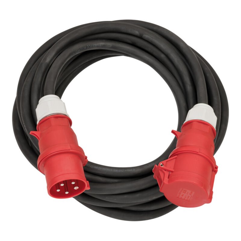 CEE Verlängerungskabel IP44 25m schwarz H07RN-F 5G6,0 5-polig 400V/32A