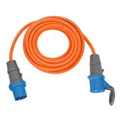 Camping-/Maritim CEE Verlängerungskabel 230V IP44 10m H07RN-F 3G2,5 orange CEE 230V/16A Stecker und Kupplung