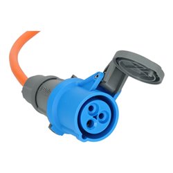 Camping-/Maritim CEE Verlängerungskabel 230V IP44 25m H07RN-F 3G2,5 orange CEE 230V/16A Stecker und Kupplung