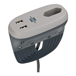 brennenstuhl®estilo Sofa-Steckdose mit Ladefunktion 1x Euro-Steckdose und 2x USB-Charger