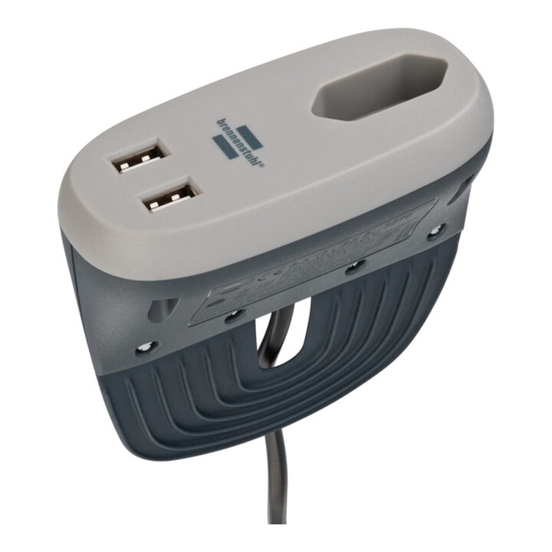 brennenstuhl®estilo Sofa-Steckdose mit Ladefunktion 1x Euro-Steckdose und 2x USB-Charger