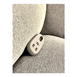 brennenstuhl®estilo Sofa-Steckdose mit Ladefunktion 1x Euro-Steckdose und 2x USB-Charger