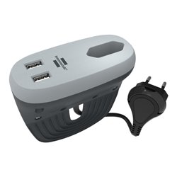 brennenstuhl®estilo Sofa-Steckdose mit Ladefunktion 1x Euro-Steckdose und 2x USB-Charger