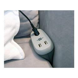 brennenstuhl®estilo Sofa-Steckdose mit Ladefunktion 1x Euro-Steckdose und 2x USB-Charger