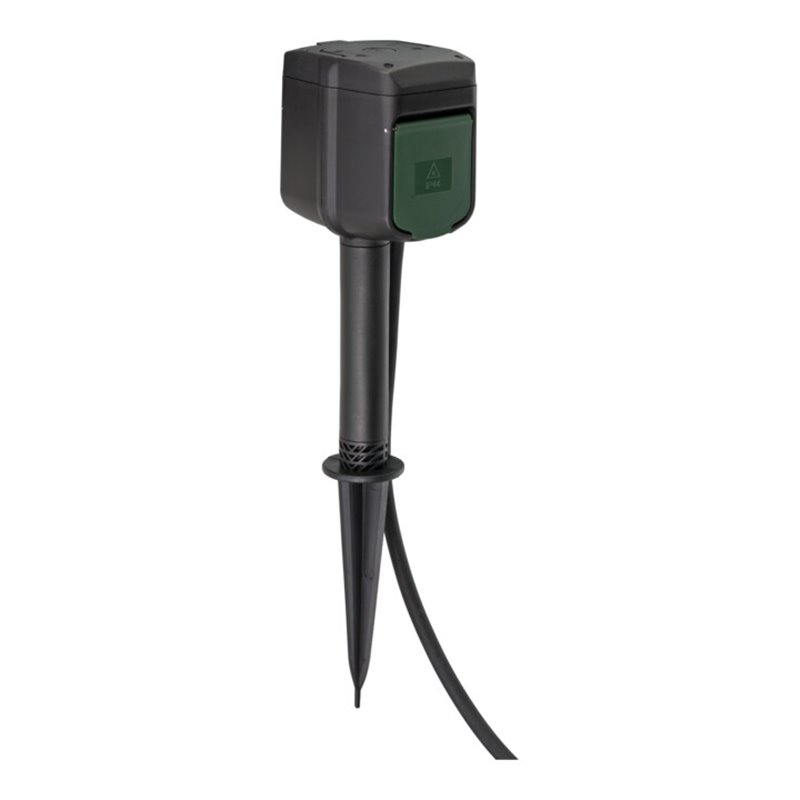 brennenstuhl®Connect WIFI Gartensteckdose mit Erdspieß und Montageplatte IP44 2-fach 10m H07RN-F3G1,5