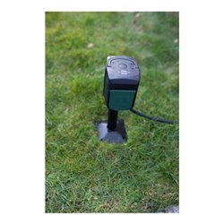 brennenstuhl®Connect WIFI Gartensteckdose mit Erdspieß und Montageplatte IP44 2-fach 10m H07RN-F3G1,5