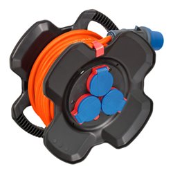 Gummi-Kabelhaspel X-Gum CEE IP44 für Camping-/Maritim 10m H07RN-F 3G2,5