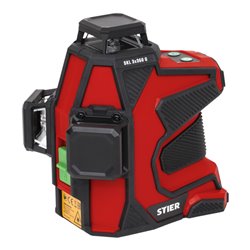 STIER Kreuzlinienlaser SKL 3x360°, 520nm, grün, 1/4' und 5/8' Gewinde im Koffer
