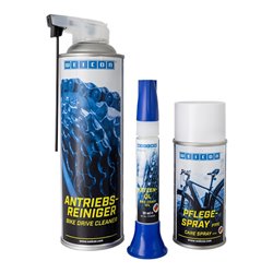 WEICON Fahrrad-Pflegeset 3-teilig, für alle Arten von Fahrrädern, 1 Set