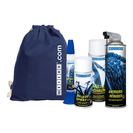 WEICON Fahrrad-Pflegeset 4-teilig, für alle Arten von Fahrrädern, 1 Set