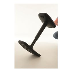 STIER Höhenverstellbarer Hocker mit Wippfunktion, Kunstleder schwarz