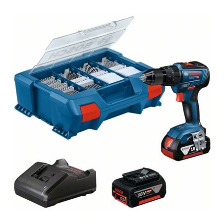 Bosch Akku-Bohrschrauber GSB 18V-55 mit 2x Akku GBA 18V 4.0Ah