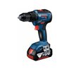 Bosch Akku-Bohrschrauber GSR 18V-55 mit 2x Akku GBA 18V 4.0Ah, L-Case Pick& Click