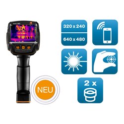 Testo 883 Wärmebildkamera 320 x 240 Pixel, Fokus manuell, App, Laser
