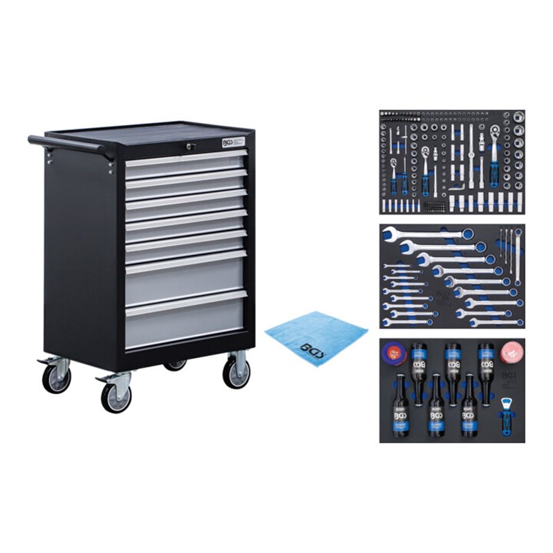 BGS Werkstattwagen 7 Schubladen mit 215 Werkzeugen