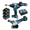 Makita Kombi Kit Akku-Winkelschleifer und Akku-Schlagbohrschrauber 18V DLX2434TJ
