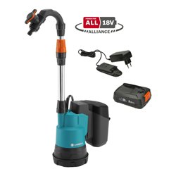 GARDENA Akku-Regenfasspumpe 2000/2 18V P4A Ready-To-Use Set