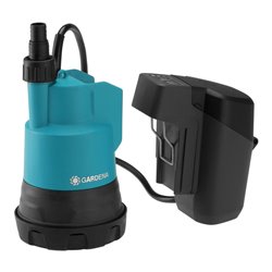 GARDENA Akku-Klarwasser-Tauchpumpe 2000/2 18V P4A Ready-To-Use Set