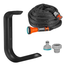 GARDENA Textilschlauch Liano 15 m Set + Schlauchhalter TapFix