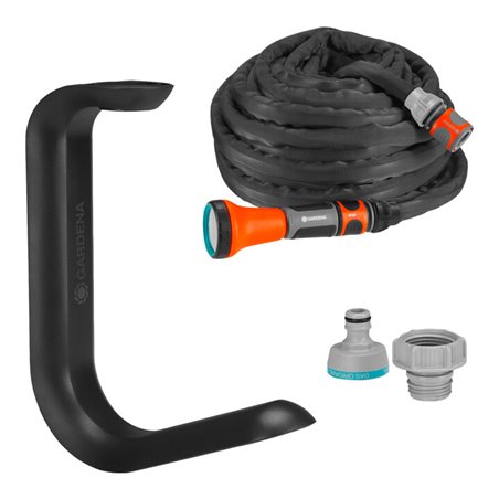 GARDENA Textilschlauch Liano 15 m Set + Schlauchhalter TapFix