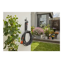 GARDENA Textilschlauch Liano 15 m Set + Schlauchhalter TapFix