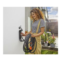 GARDENA Textilschlauch Liano 15 m Set + Schlauchhalter TapFix