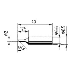 ERSA Lötspitze 832FDLF ø2,0 mm
