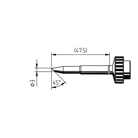 ERSA Lötspitze-ERSADUR 3mm, 45° angeschrägt