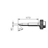 ERSA Lötspitze-ERSADUR 3mm, 45° angeschrägt