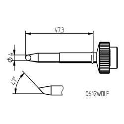 ERSA Lötspitze LF-ERSADUR schräg D-4mm