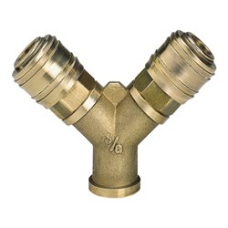 Einhell Kompressoren-Zubehör Verteiler, 2 Schnellk, R3/8 Zoll IG