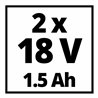 Einhell Akku-Bohrschrauber TC-CD 18-2 Li (2x1,5 Ah)
