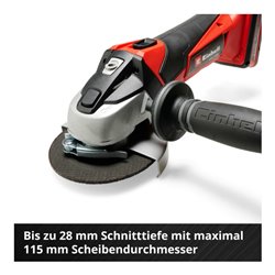 Einhell Akku-Winkelschleifer TE-AG 18/115 Li-Solo