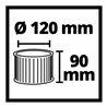 Einhell Aschesauger-Zubehör Faltenfilter AV 120mm