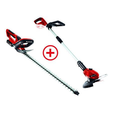 Einhell Akku-Heckenschere inkl. 2,5 Ah Starter-Kit + Akku-Rasentrimmer