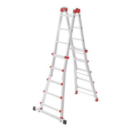 Hailo M80, Aluminium-Multifunktionsleiter, 4x5 Sprossen