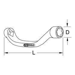 KS Tools Zylinderkopf-Schlüssel MAN, 1/2 Zoll , E20