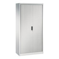 C+P Aktenschrank Omnispace mit Rollladen und 5 Ordnerhöhen Front Lichtgrau Korpus Lichtgrau