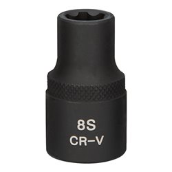 KS Tools 1/2 Zoll RIBE-Kraft-Stecknuss, kurz, M8S