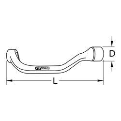 KS Tools 1/2 Zoll Zylinderkopf-Schlüssel Mercedes 12-kant SW 17