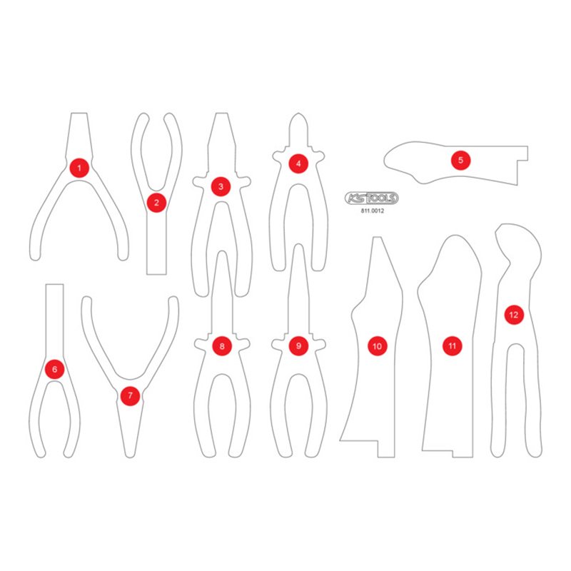 KS Tools Leere Schaumstoffeinlage zu 811.0012