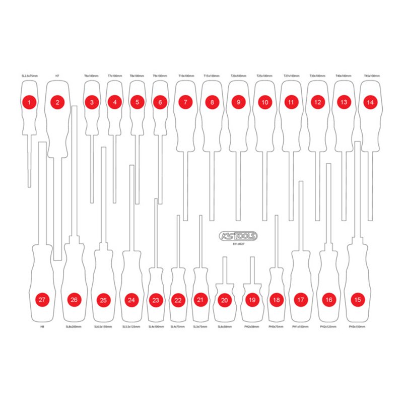 KS Tools Leere Schaumstoffeinlage zu 811.0027