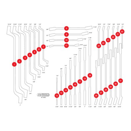 KS Tools Leere Schaumstoffeinlage zu 811.0031