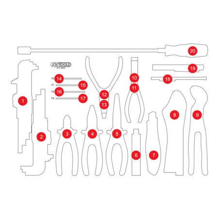 KS Tools Leere Schaumstoffeinlage zu 811.0045