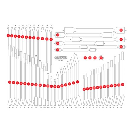 KS Tools Leere Schaumstoffeinlage zu 811.0053