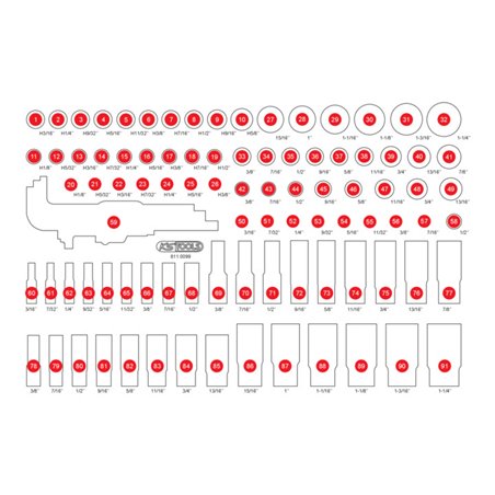 KS Tools Leere Schaumstoffeinlage zu 811.0099